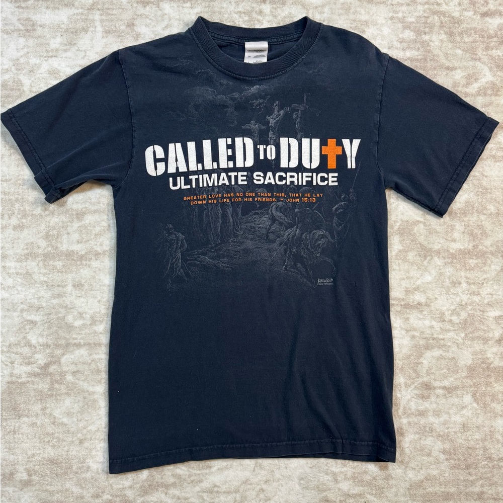 Called To Duty Ultimate Sacrifice‎ Jesus COD Parody Shirt Mens Small